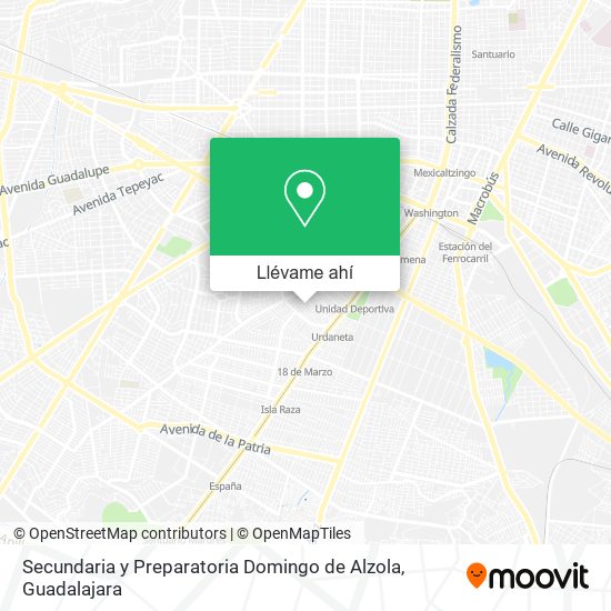 Mapa de Secundaria y Preparatoria Domingo de Alzola