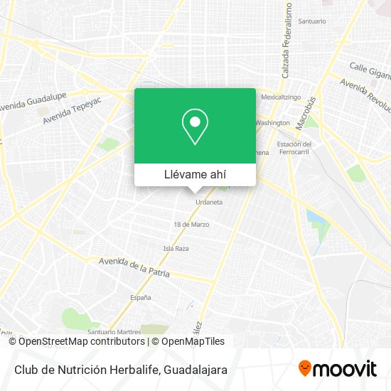 Mapa de Club de Nutrición Herbalife