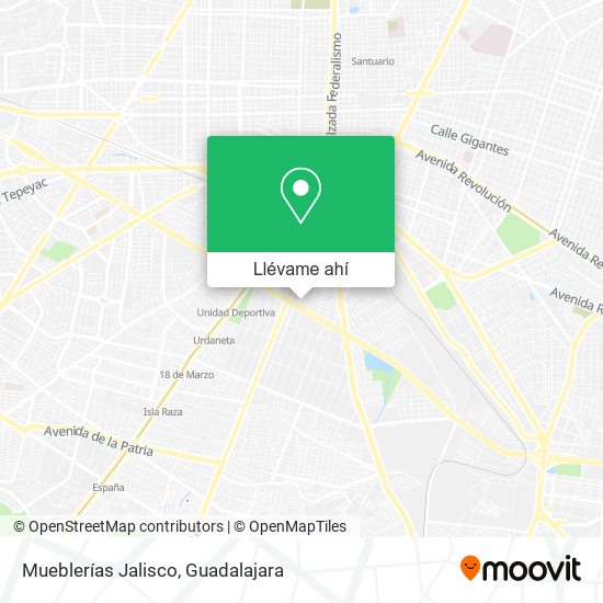 Mapa de Mueblerías Jalisco