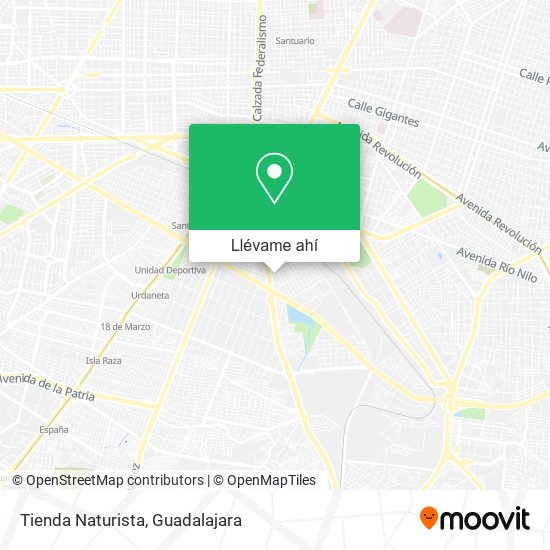 Mapa de Tienda Naturista