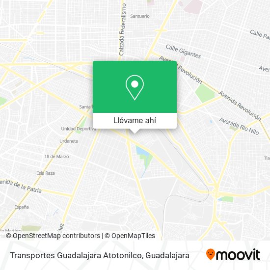 Mapa de Transportes Guadalajara Atotonilco