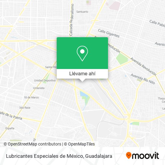 Mapa de Lubricantes Especiales de México