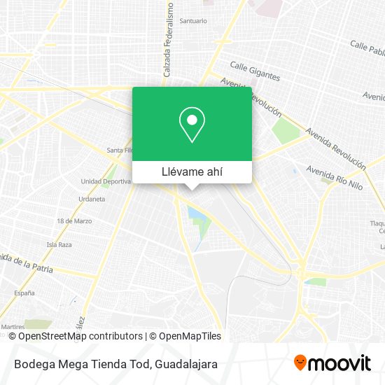 Mapa de Bodega Mega Tienda Tod