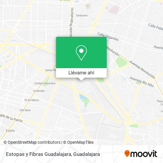 Mapa de Estopas y Fibras Guadalajara