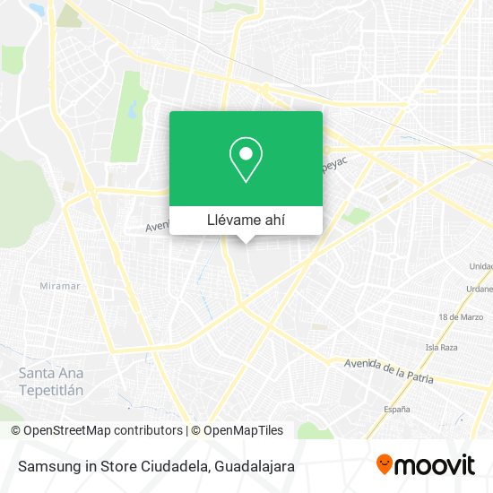 Mapa de Samsung in Store Ciudadela