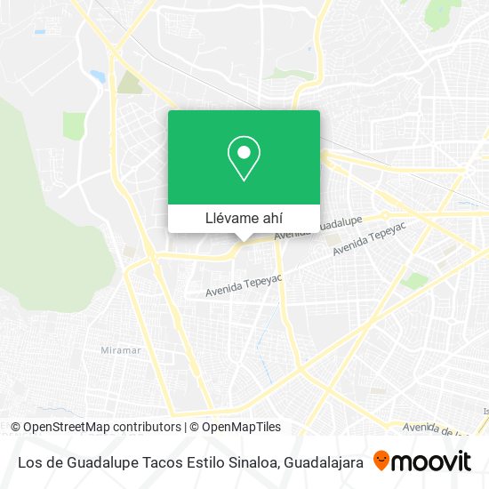 Mapa de Los de Guadalupe Tacos Estilo Sinaloa