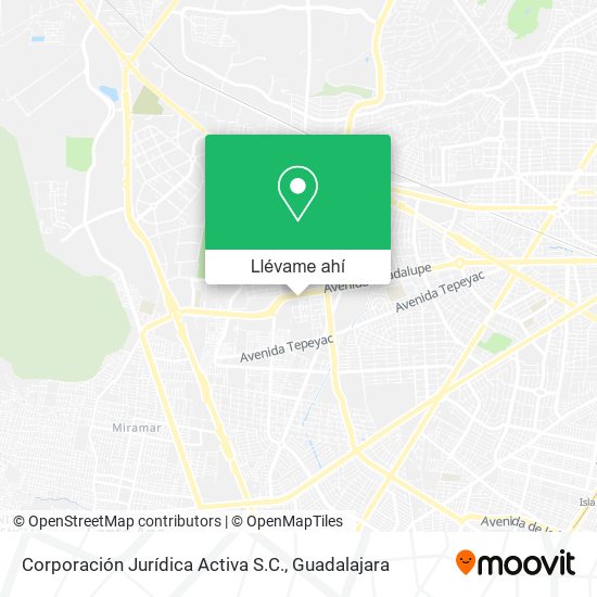 Mapa de Corporación Jurídica Activa S.C.