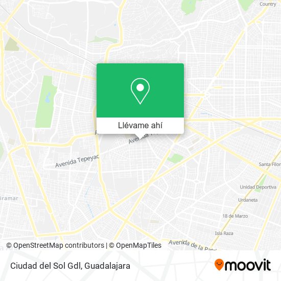 Mapa de Ciudad del Sol Gdl