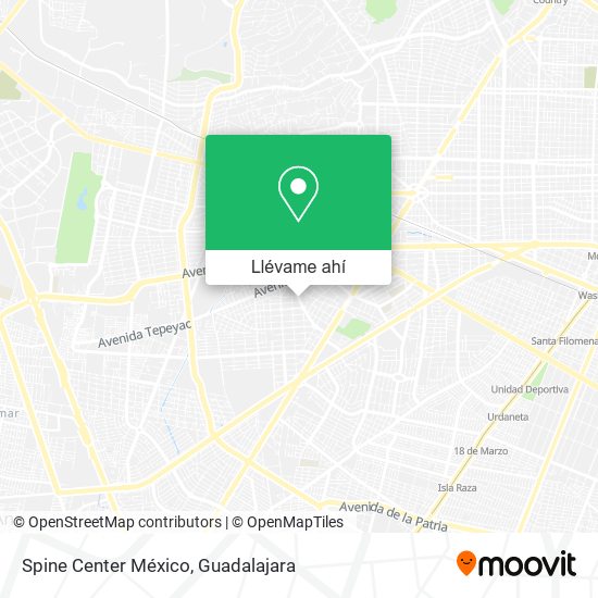 Mapa de Spine Center México