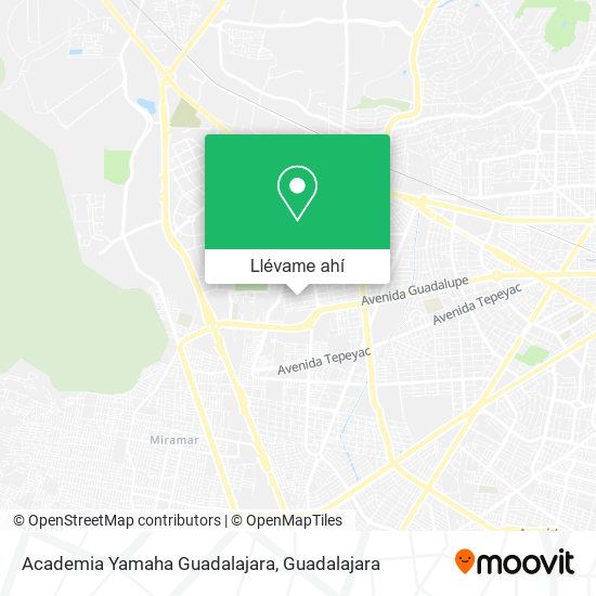 Mapa de Academia Yamaha Guadalajara