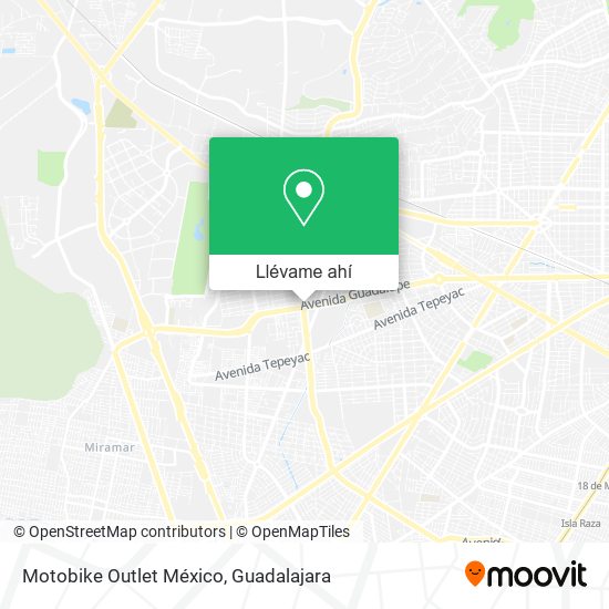 Mapa de Motobike Outlet México