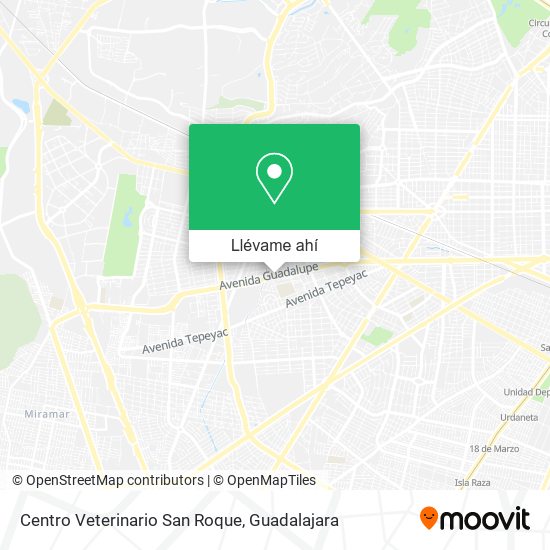 Mapa de Centro Veterinario San Roque