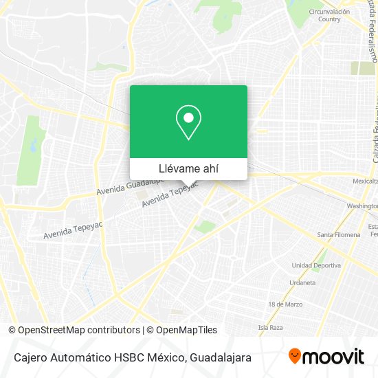 Mapa de Cajero Automático HSBC México