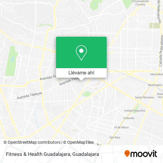 Mapa de Fitness & Health Guadalajara