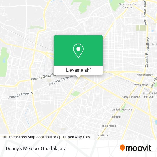 Mapa de Denny's México