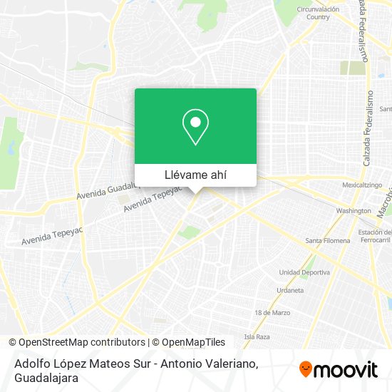 Mapa de Adolfo López Mateos Sur - Antonio Valeriano
