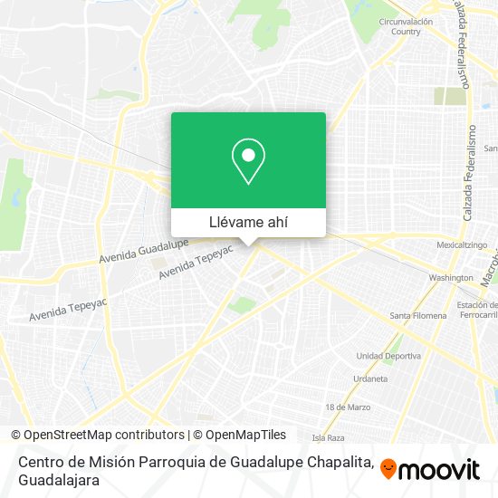 Mapa de Centro de Misión Parroquia de Guadalupe Chapalita