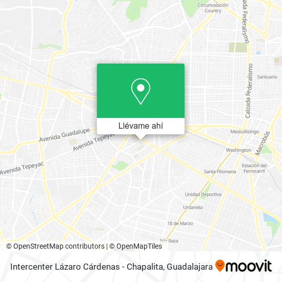 Mapa de Intercenter Lázaro Cárdenas - Chapalita