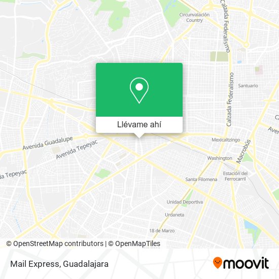 Mapa de Mail Express