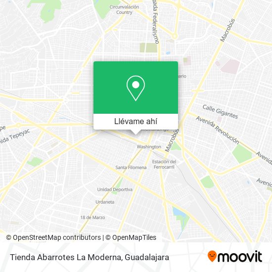 Mapa de Tienda Abarrotes La Moderna