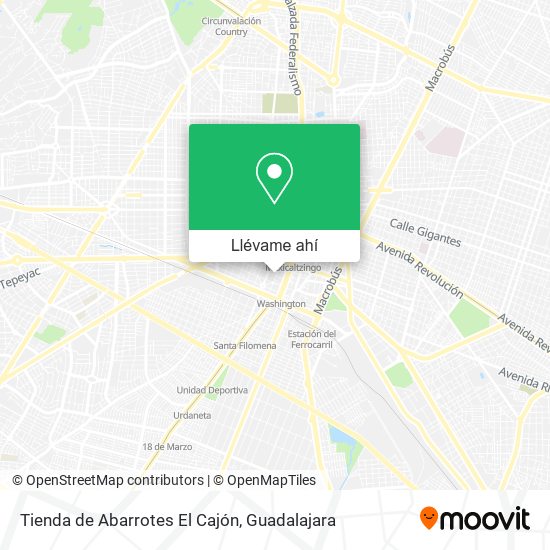 Mapa de Tienda de Abarrotes El Cajón