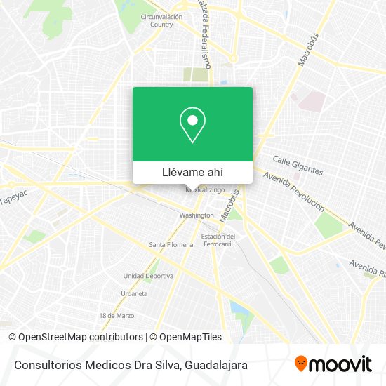 Mapa de Consultorios Medicos Dra Silva