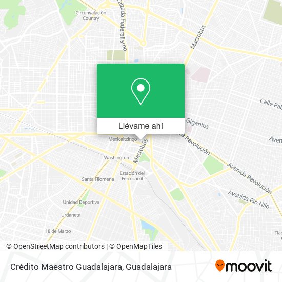 Mapa de Crédito Maestro Guadalajara
