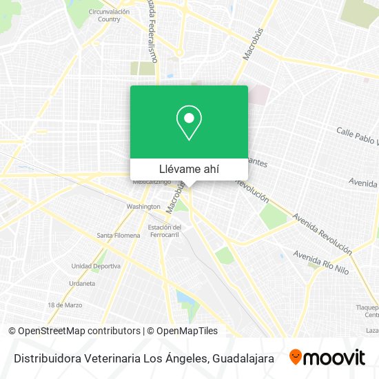 Mapa de Distribuidora Veterinaria Los Ángeles