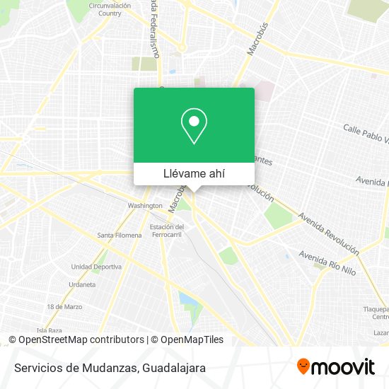 Mapa de Servicios de Mudanzas