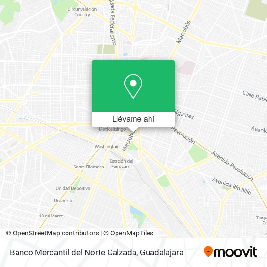 Mapa de Banco Mercantil del Norte Calzada