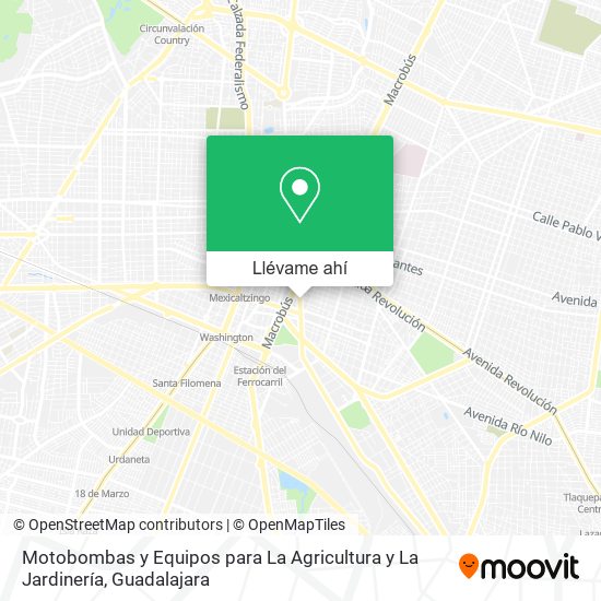 Mapa de Motobombas y Equipos para La Agricultura y La Jardinería