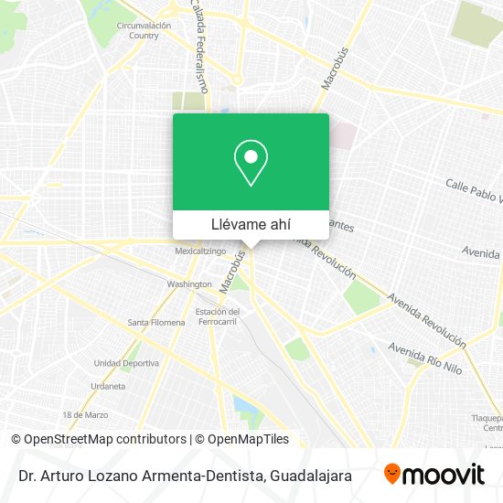 Mapa de Dr. Arturo Lozano Armenta-Dentista