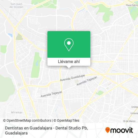 Mapa de Dentistas en Guadalajara - Dental Studio Pb