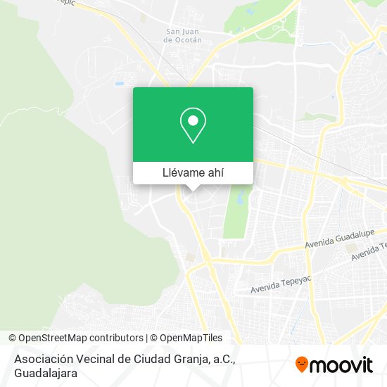 Mapa de Asociación Vecinal de Ciudad Granja, a.C.