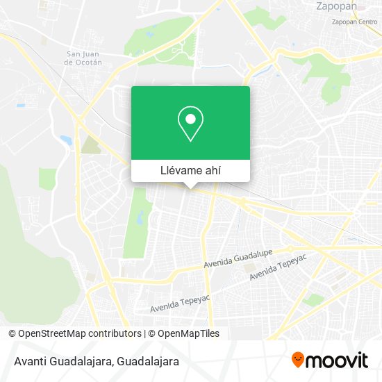 Mapa de Avanti Guadalajara