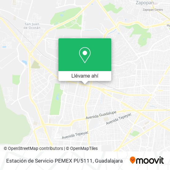 Mapa de Estación de Servicio PEMEX Pl / 5111