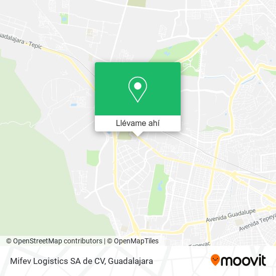 Mapa de Mifev Logistics SA de CV