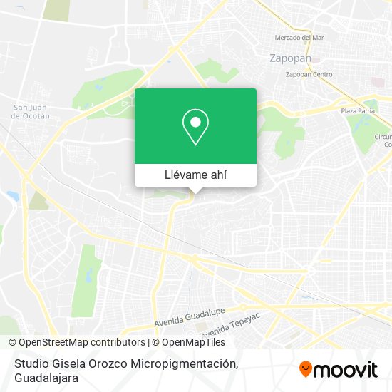 Mapa de Studio Gisela Orozco Micropigmentación