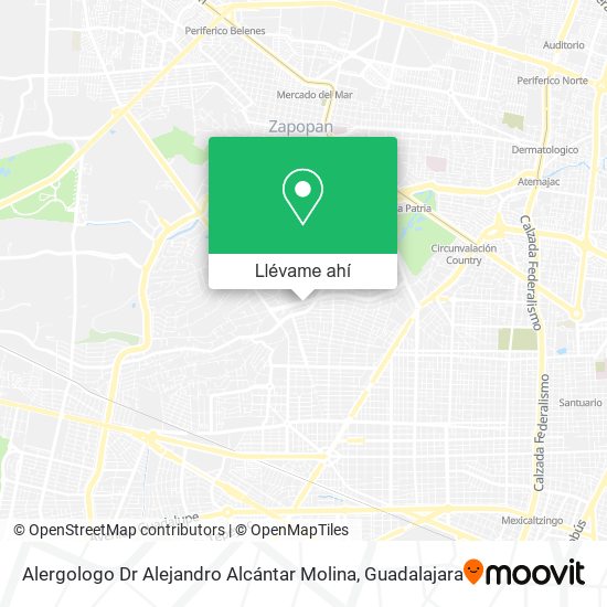 Mapa de Alergologo Dr Alejandro Alcántar Molina