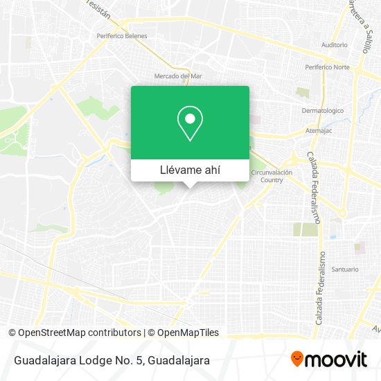 Mapa de Guadalajara Lodge No. 5