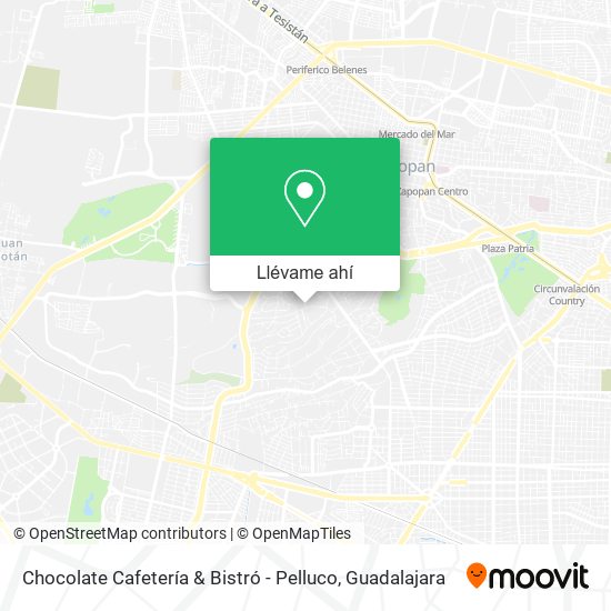 Mapa de Chocolate Cafetería & Bistró - Pelluco