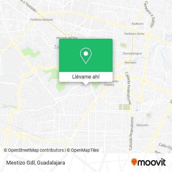 Mapa de Mestizo Gdl