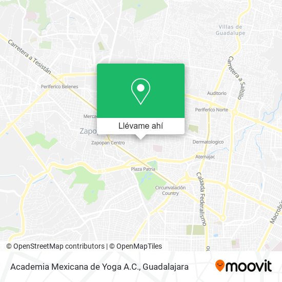 Mapa de Academia Mexicana de Yoga A.C.