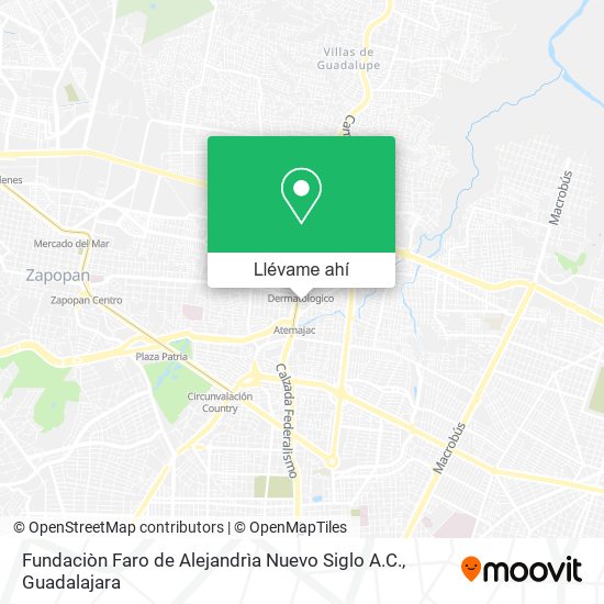 Mapa de Fundaciòn Faro de Alejandrìa Nuevo Siglo A.C.