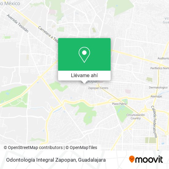 Mapa de Odontología Integral Zapopan