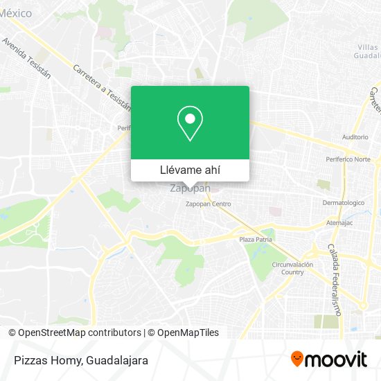 Mapa de Pizzas Homy