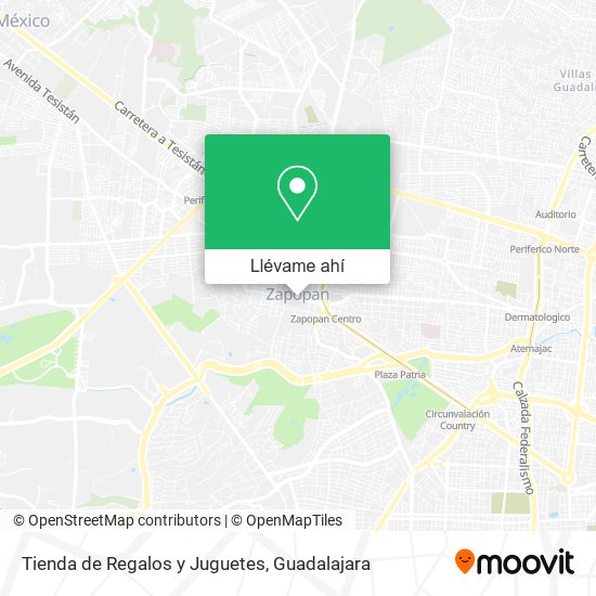 Mapa de Tienda de Regalos y Juguetes