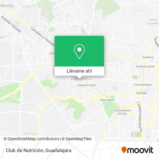 Mapa de Club de Nutrición