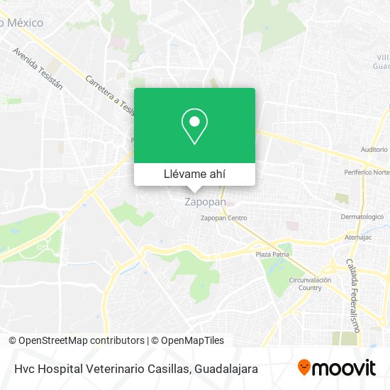 Mapa de Hvc Hospital Veterinario Casillas