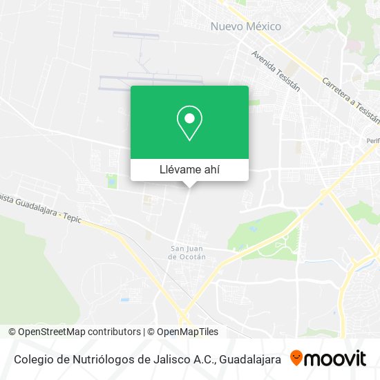 Mapa de Colegio de Nutriólogos de Jalisco A.C.